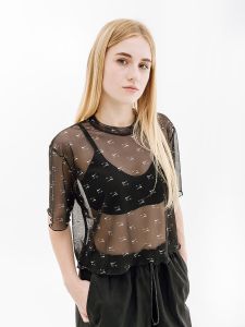 Футболка Nike W NSW AIR AOP MESH SS CROP TOP