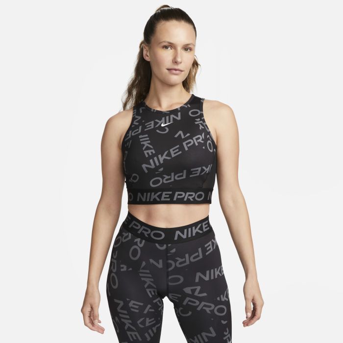 Топ жіночий Nike Pro Dri-Fit Crop Printed Tank Top Black