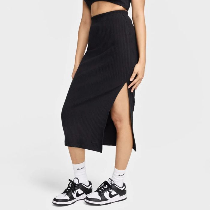 Спідниця Nike Sportswear Chill Knit Ribbed Md Skirt Fq1636-010 (Оригінал)