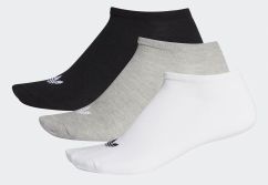 Шкарпетки Adidas TREFOIL LINER 3P білий, сірий, чорний Уні 39-42