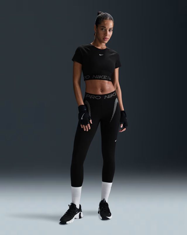 Топ жіночий Nike Np Dri-Fit Ss Crop Top Tt Gx Black