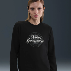 Світшот жіночий Nike Sportswear Club Fleece Graphic Crew Black