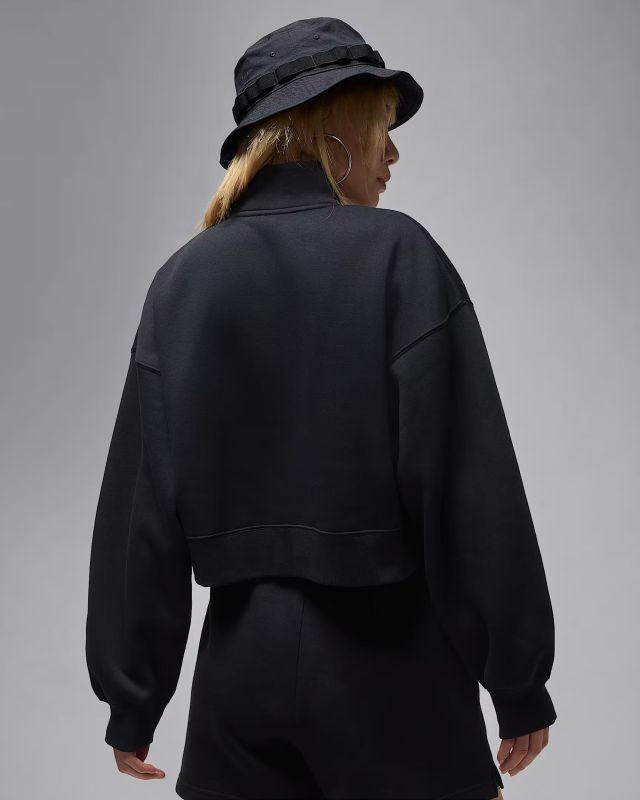 Кофта жіноча Nike Brk Flc Qz Top Black