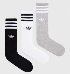 Шкарпетки Adidas HIGH CREW SOCK білий, сірий, чорний Уні M (40-42)
