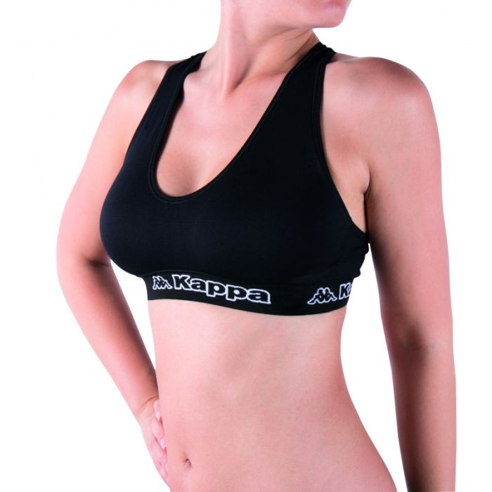 Топ спорт Kappa Reggiseno Sporty Elastico Logato чорний Жін L/XL