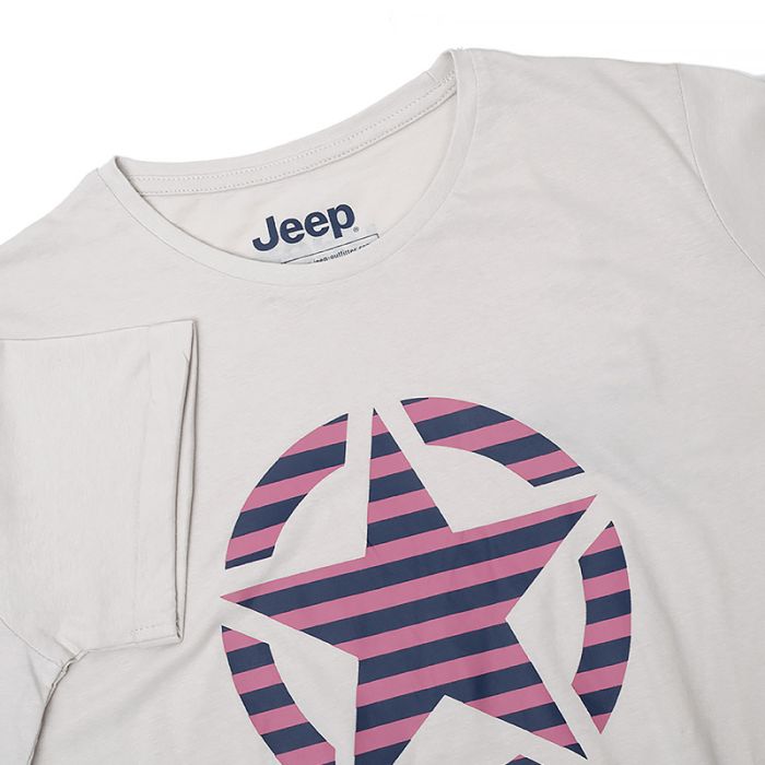 Футболка JEEP T-SHIRT OVERSIZE STAR Striped Print Turn