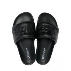 Шльопанці OFF-WHITE BOOKISH LEATHER SPONGE SLIDER