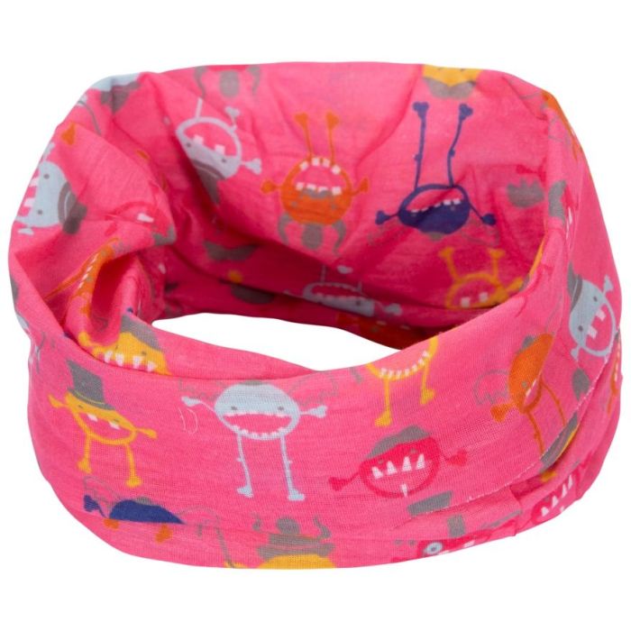 Баф MONSTERBALL - KIDS FACE COVERING UCHSSCTR0001-FLAMINGO MONSTER PRINT Trespass TU Розовий